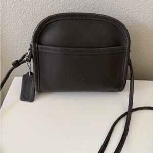 Coach Vintage Leather 1998 Abbie Zip Bag 9017 - Dark Gray